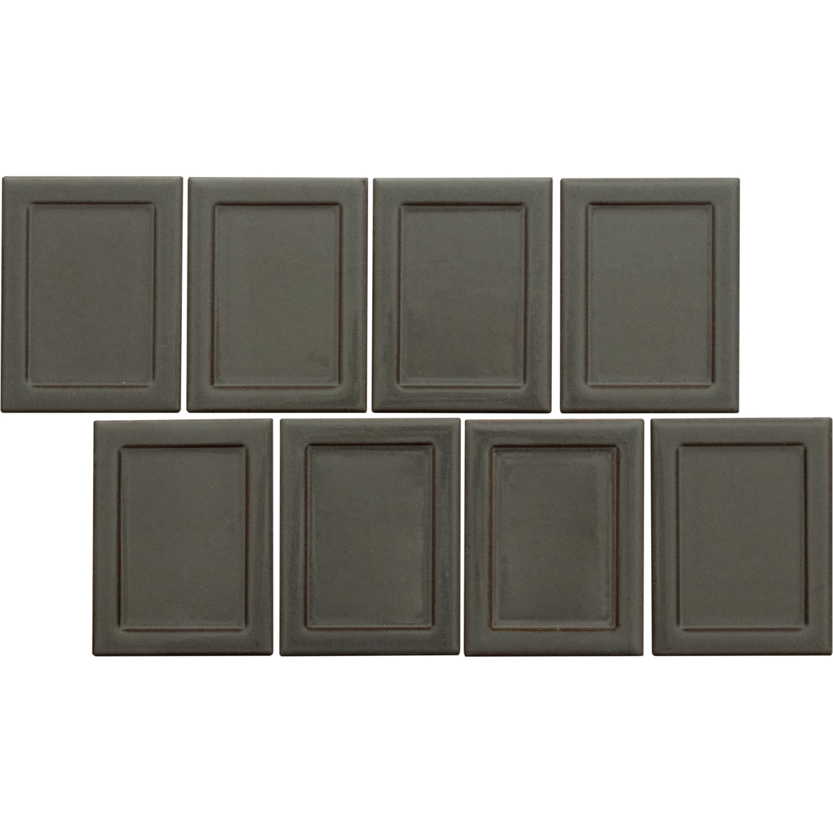 Cuadro Glossy Frame Mosaic in Sky, Royal, White, Charcoal, Gray, and Fawn colors, porcelain material, 4x5 and 9x14 inch sizes, glossy finish